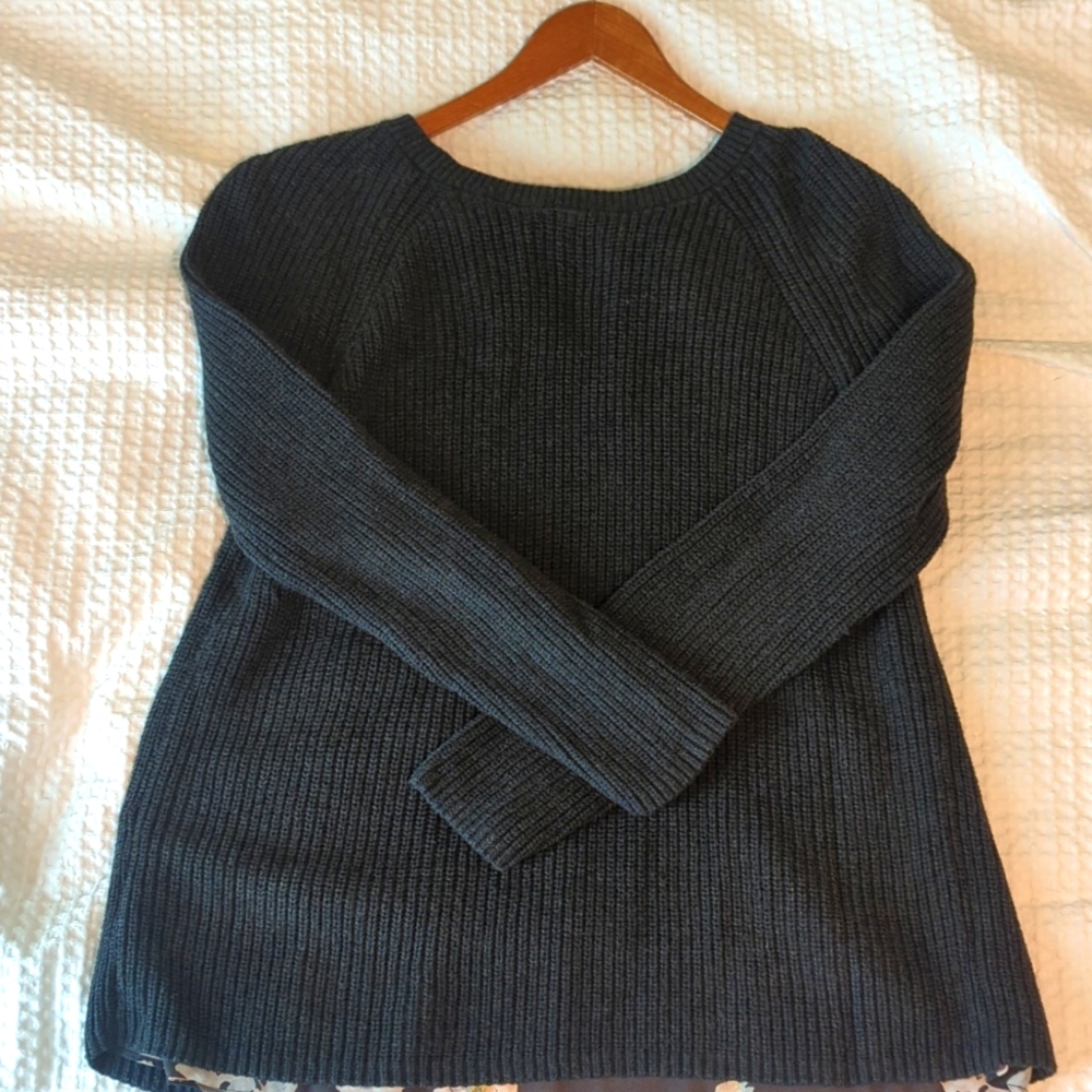 Loft sweater with floral back